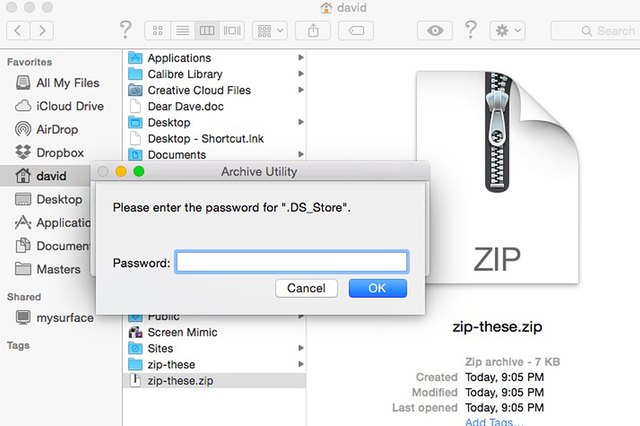 mac zip file command